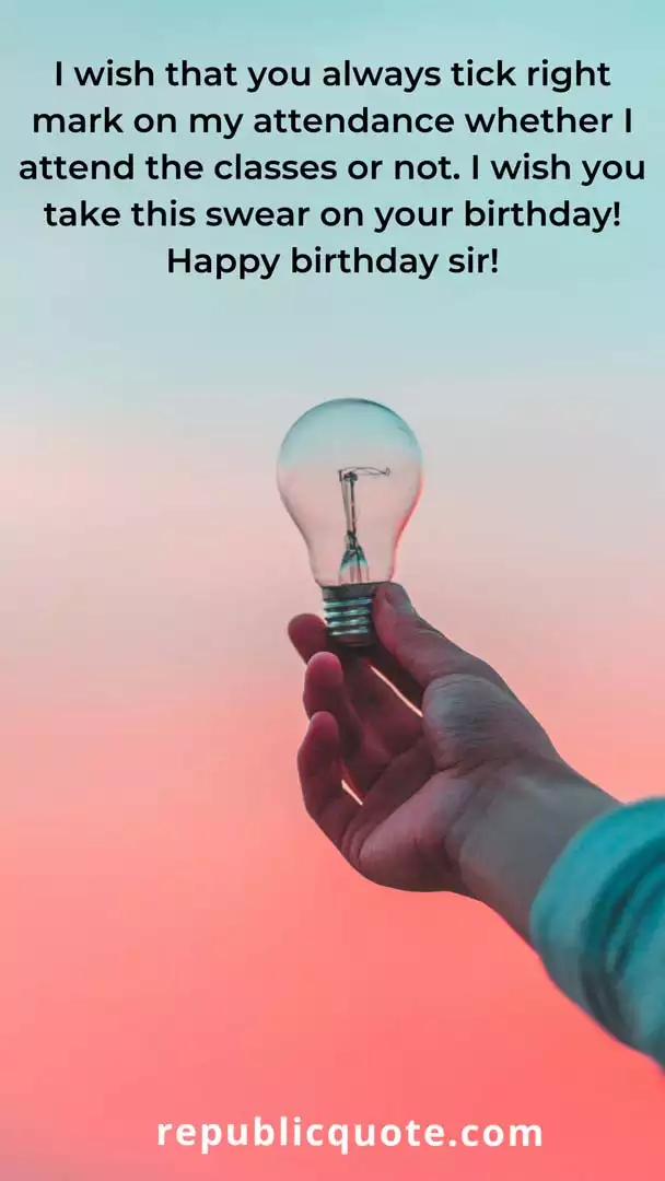 Birthday Quotes for Teacher