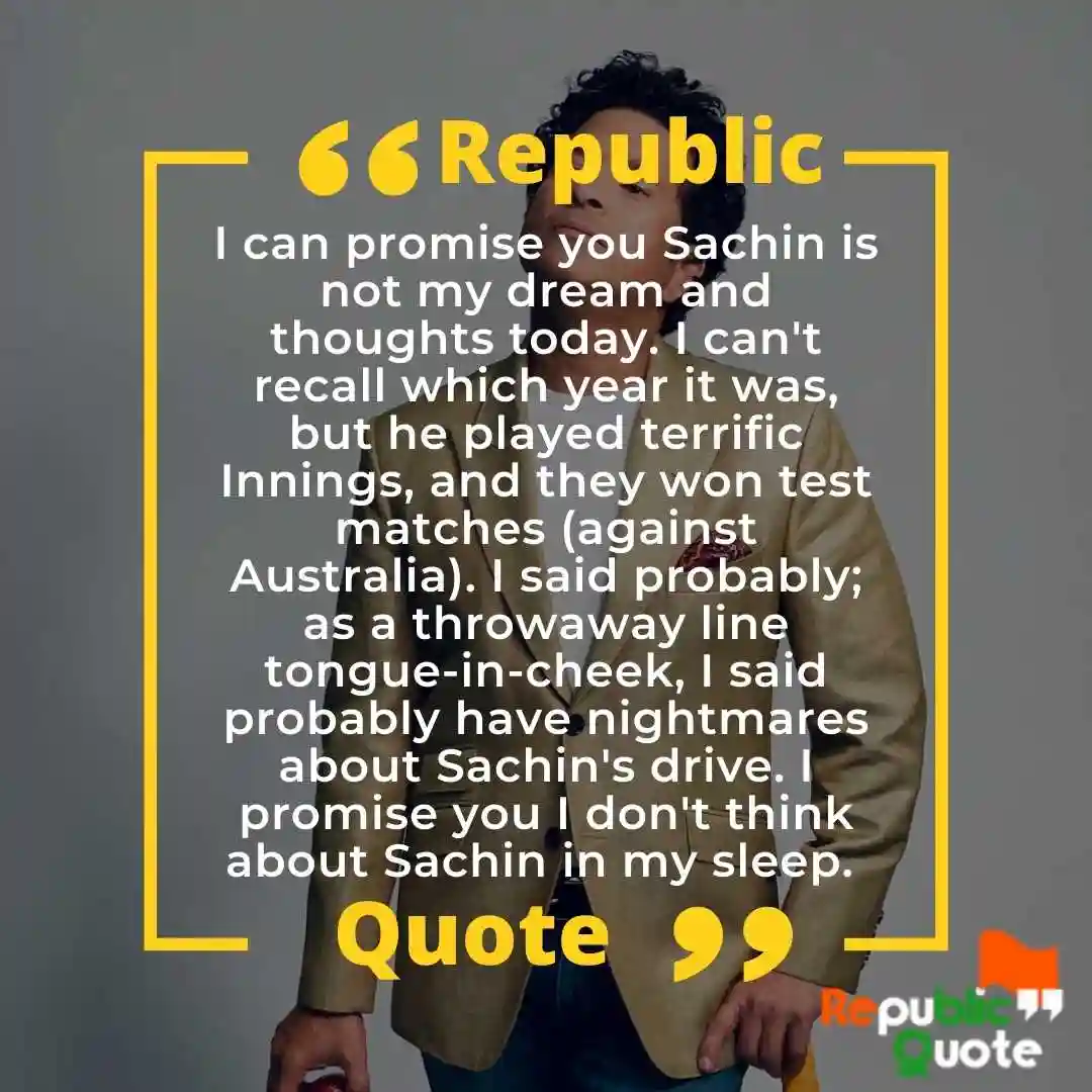 Shane Warne Quotes on Sachin Tendulkar