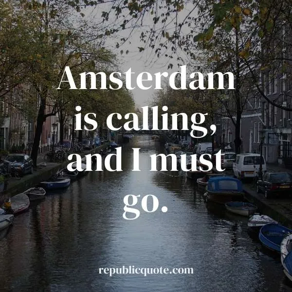 Best Amsterdam Quotes