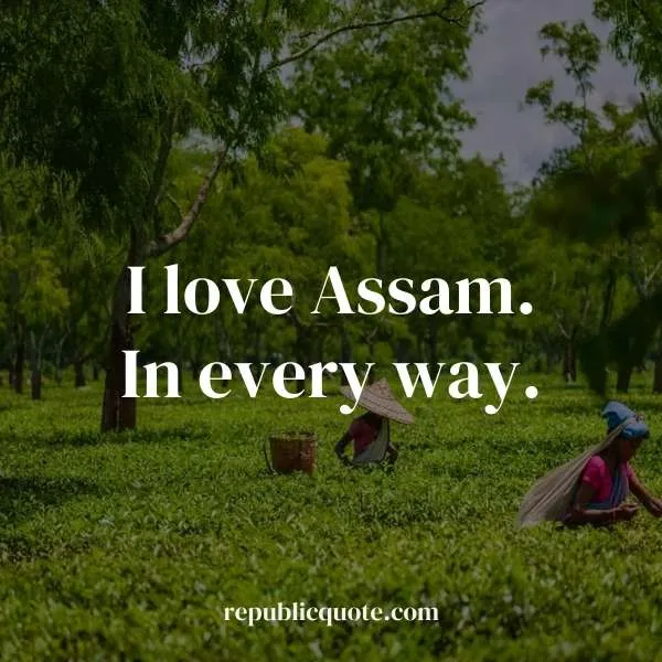 Quotes on Beauty of Assam in English