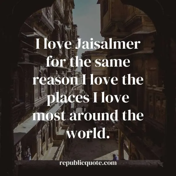Jaisalmer Travel Quotes