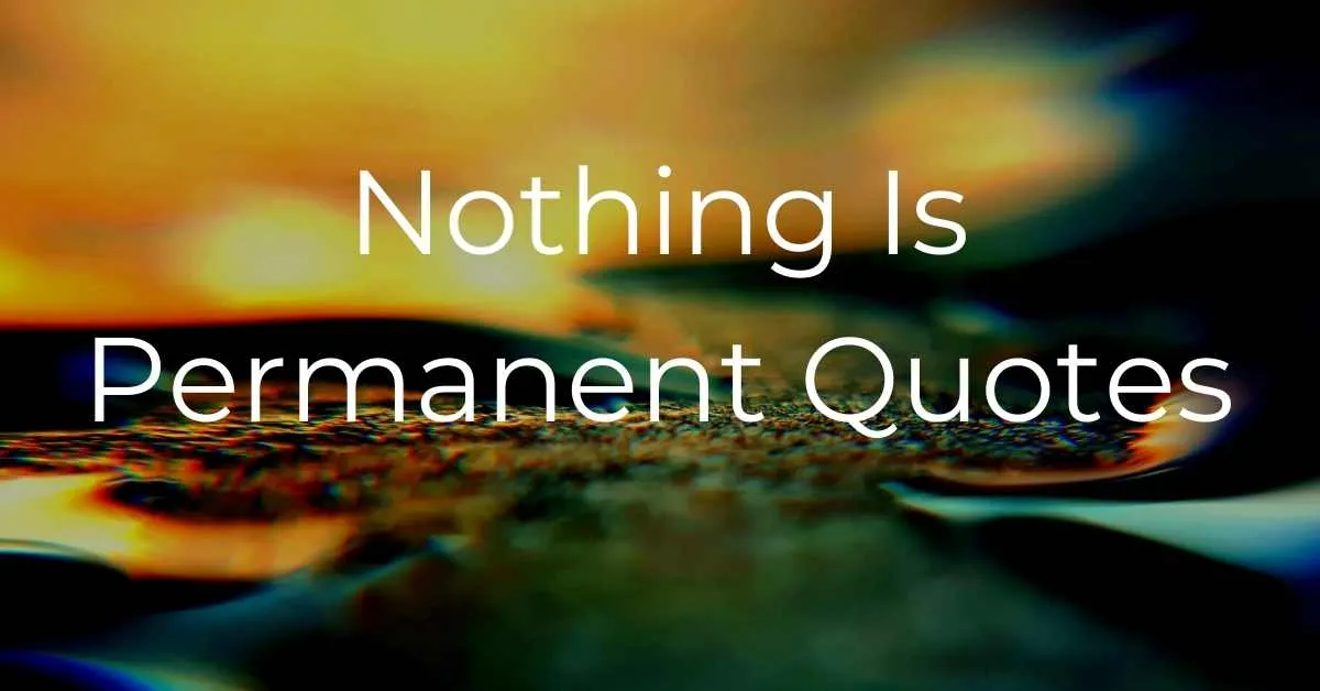 You are currently viewing 50+ Nothing Is Permanent Quotes | Everything is Temporary Captions