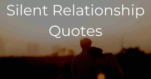 Read more about the article 30 Best Silent Relationship Quotes, Sayings and Captions