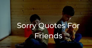 Read more about the article Top 10 Sorry Quotes For Friends | Apology Quotes and Sayings